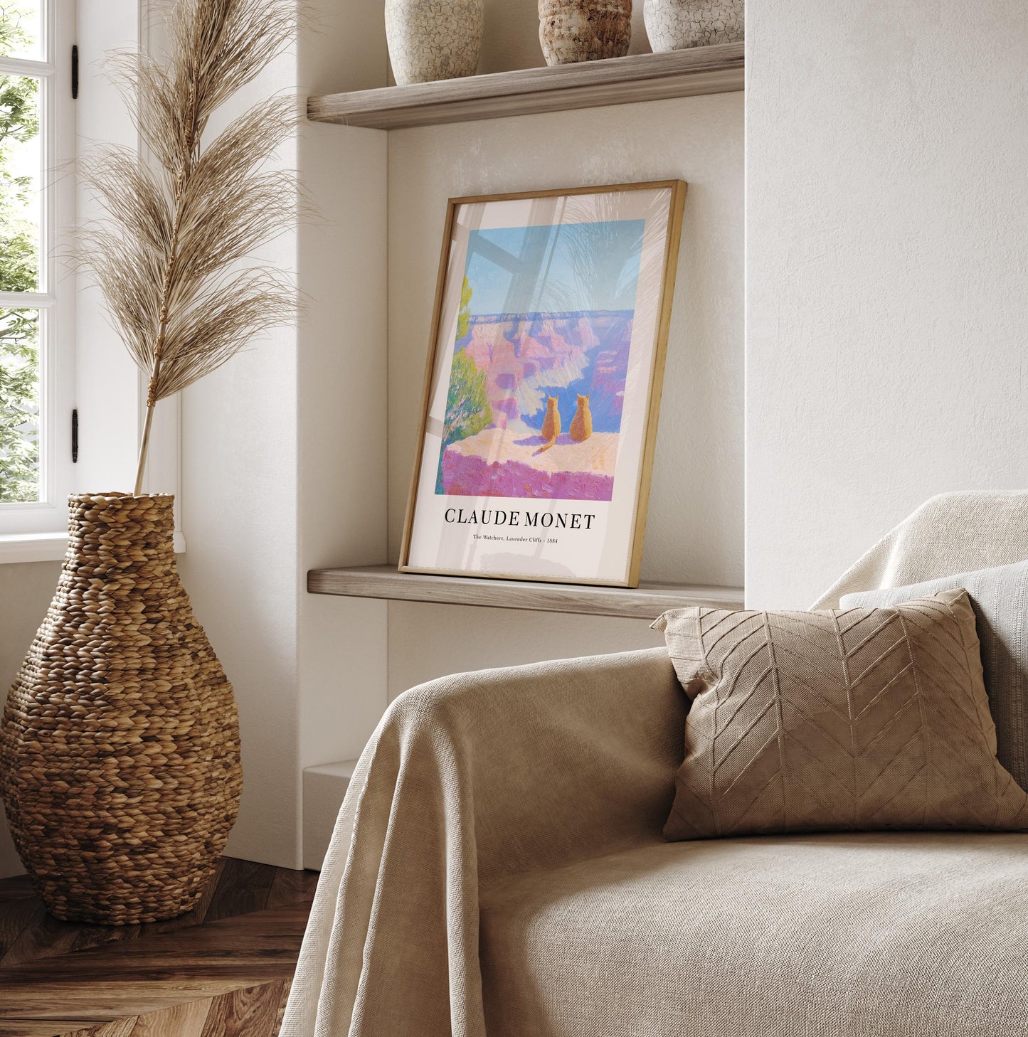 Monet Style Tabby Cat Print: Grand Canyon Poster