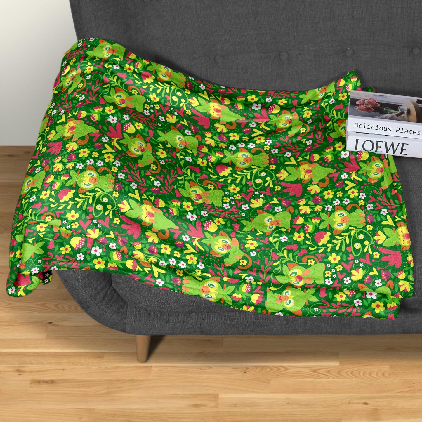 Grookey Fleece Blanket Home Decor Throw Blanket Cute Baby Blanket Grookey Blanket Gifts