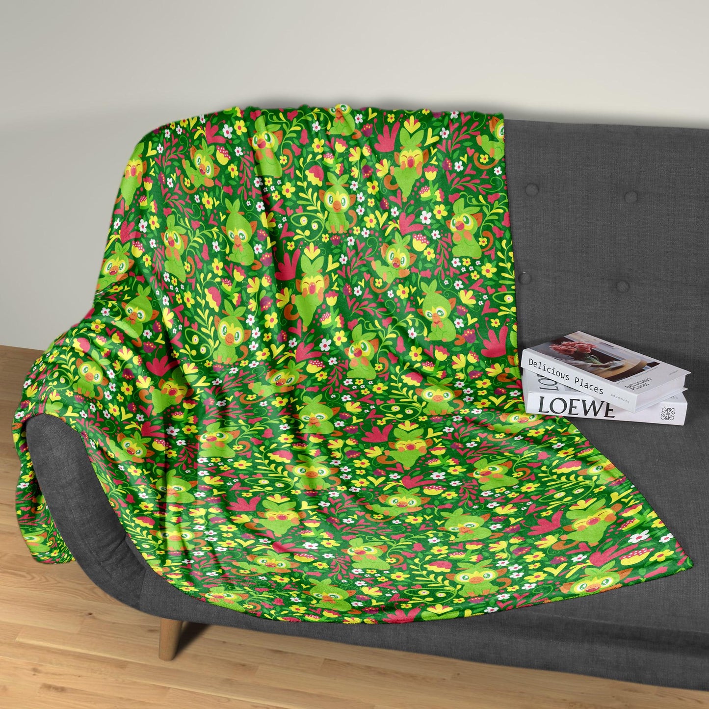 Grookey Fleece Blanket Home Decor Throw Blanket Cute Baby Blanket Grookey Blanket Gifts