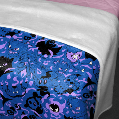 Gengar Fleece Blanket Home Decor Throw Blanket Bedroom Decor Baby Blanket Cute Gengar Blanket Gifts