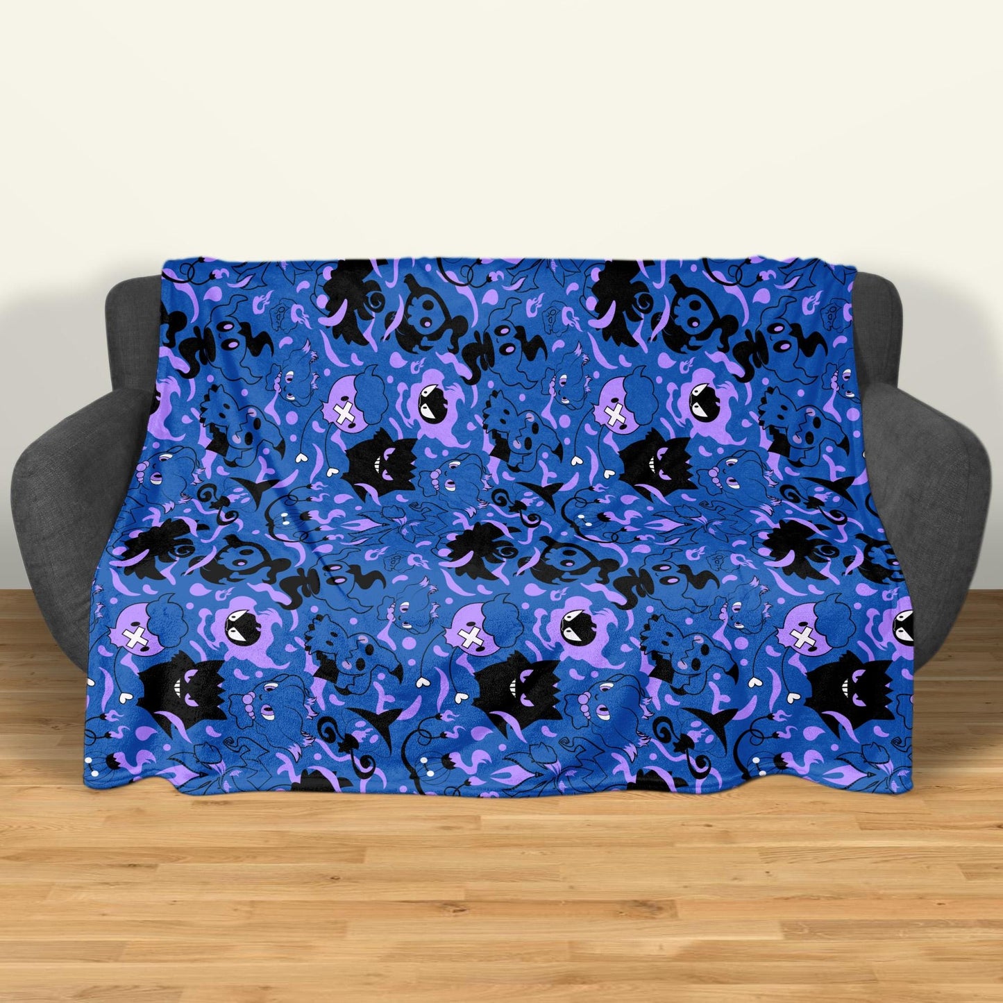 Gengar Fleece Blanket Home Decor Throw Blanket Bedroom Decor Baby Blanket Cute Gengar Blanket Gifts