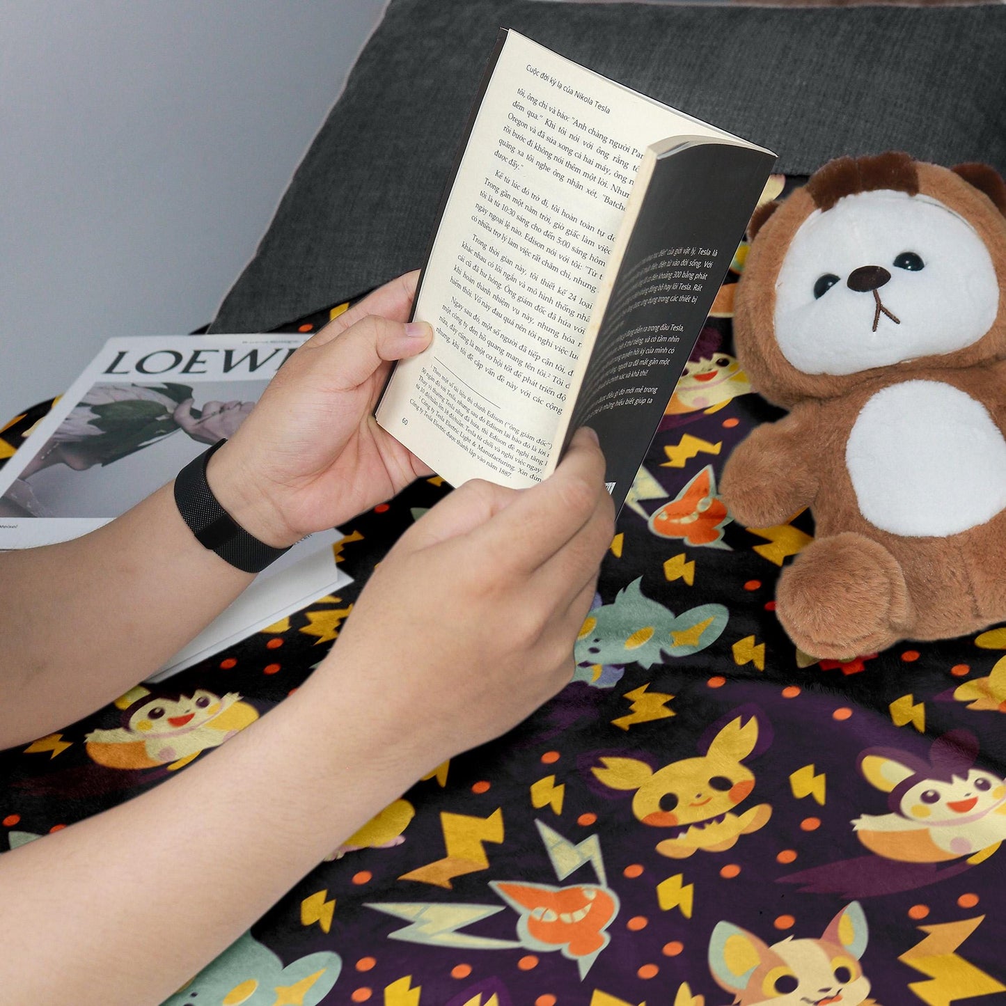 Pikachu Fleece Blanket Home Decor Pachirisu Blanket Throw Blanket Cute Chibi Baby Blanket Pikachu Blanket Gifts