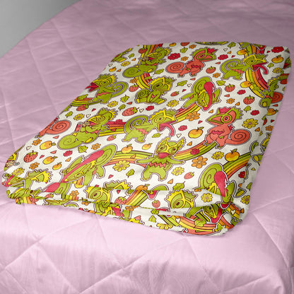 Kecleon Fleece Blanket, Soft Chameleon Character Throw, Home Decor Blanket, Kecleon Blanket Gifts