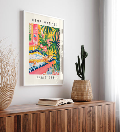 Crocodile in Bathtub Print: Funny Pink Bathroom Wall Art