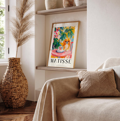 Pekingese Coffee Print: Matisse Style Kitchen Wall Art