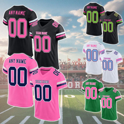 Custom Football Jersey - Personalize with Your Name and Number, High-Quality Fabric, Men Women Youth Kid, Perfect for Team Uniforms & Fans