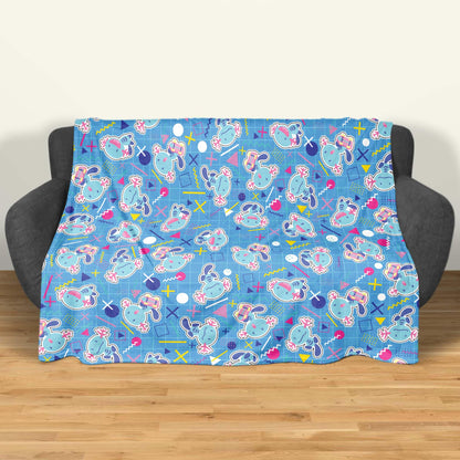 Wooper Fleece Blanket, Blue Cotton Throw Blanket, Cute Cozy Blanket for Bed or Sofa, Home Decor Wooper Blanket Gifts