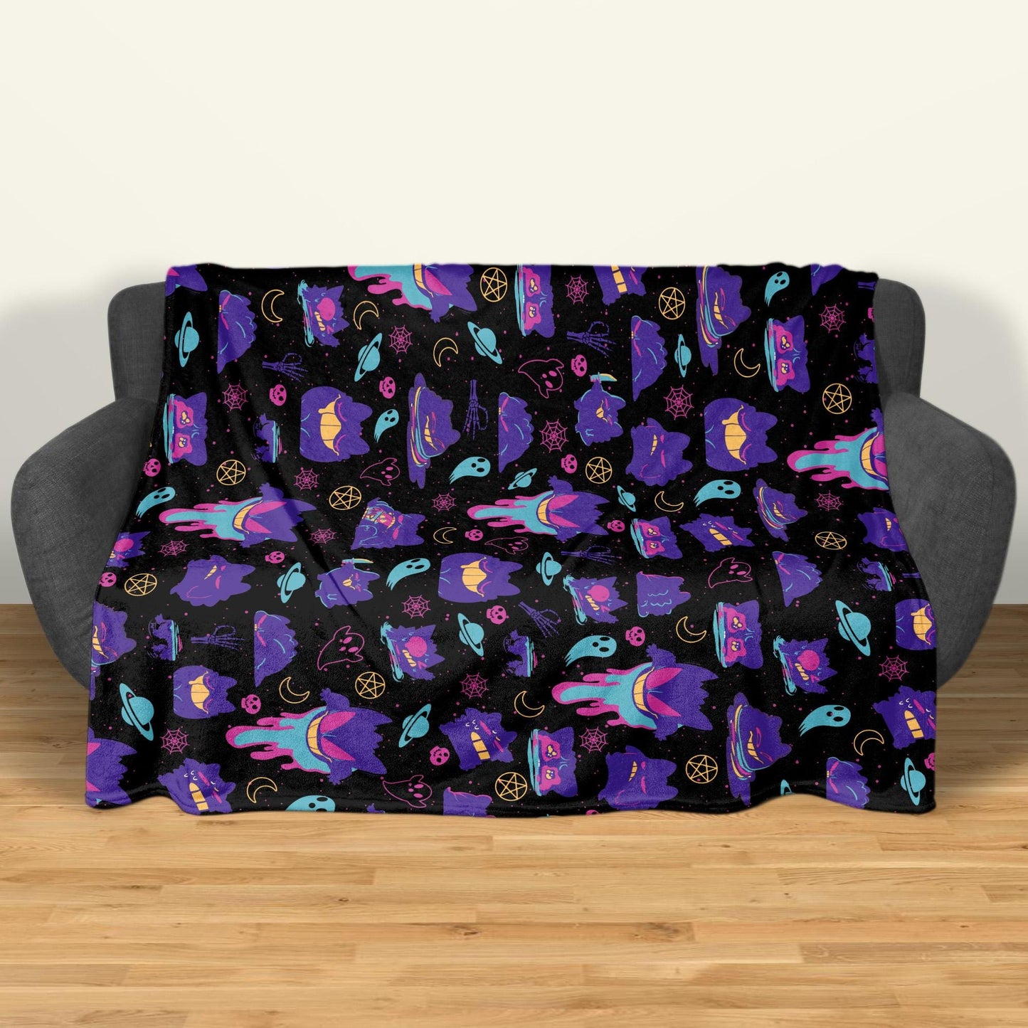 Gengar Fleece Blanket Home Decor Throw Blanket Bedroom Decor Baby Blanket Graffiti Gengar Blanket Gifts