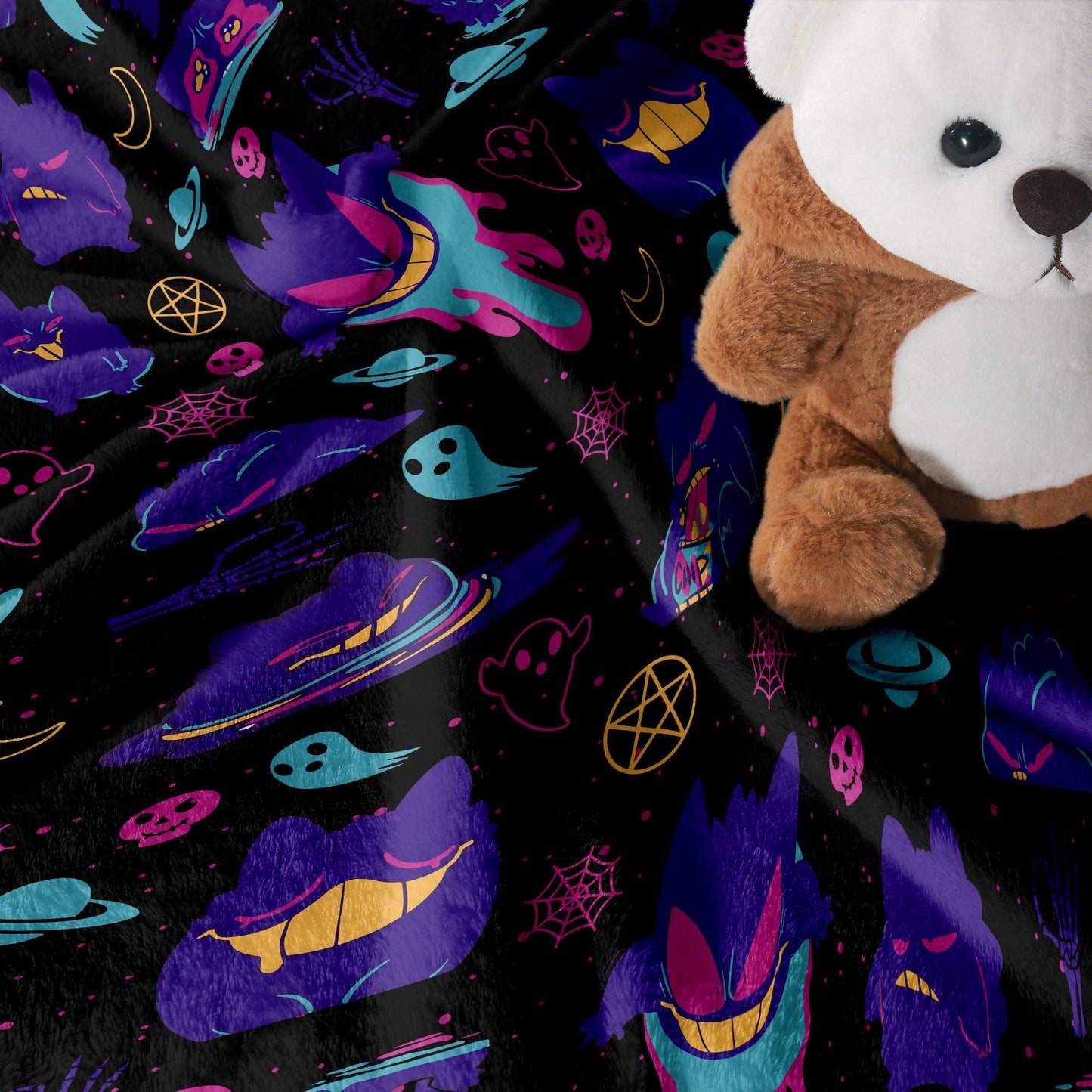 Gengar Fleece Blanket Home Decor Throw Blanket Bedroom Decor Baby Blanket Graffiti Gengar Blanket Gifts