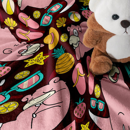 Slowpoke Fleece Blanket Home Decor Throw Blanket Cute Baby Blanket Cotton Blanket Slowpoke Blanket Gifts