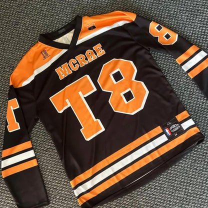 Fan Apparel Hockey Jersey: Black and Orange T8 Concert Oufit