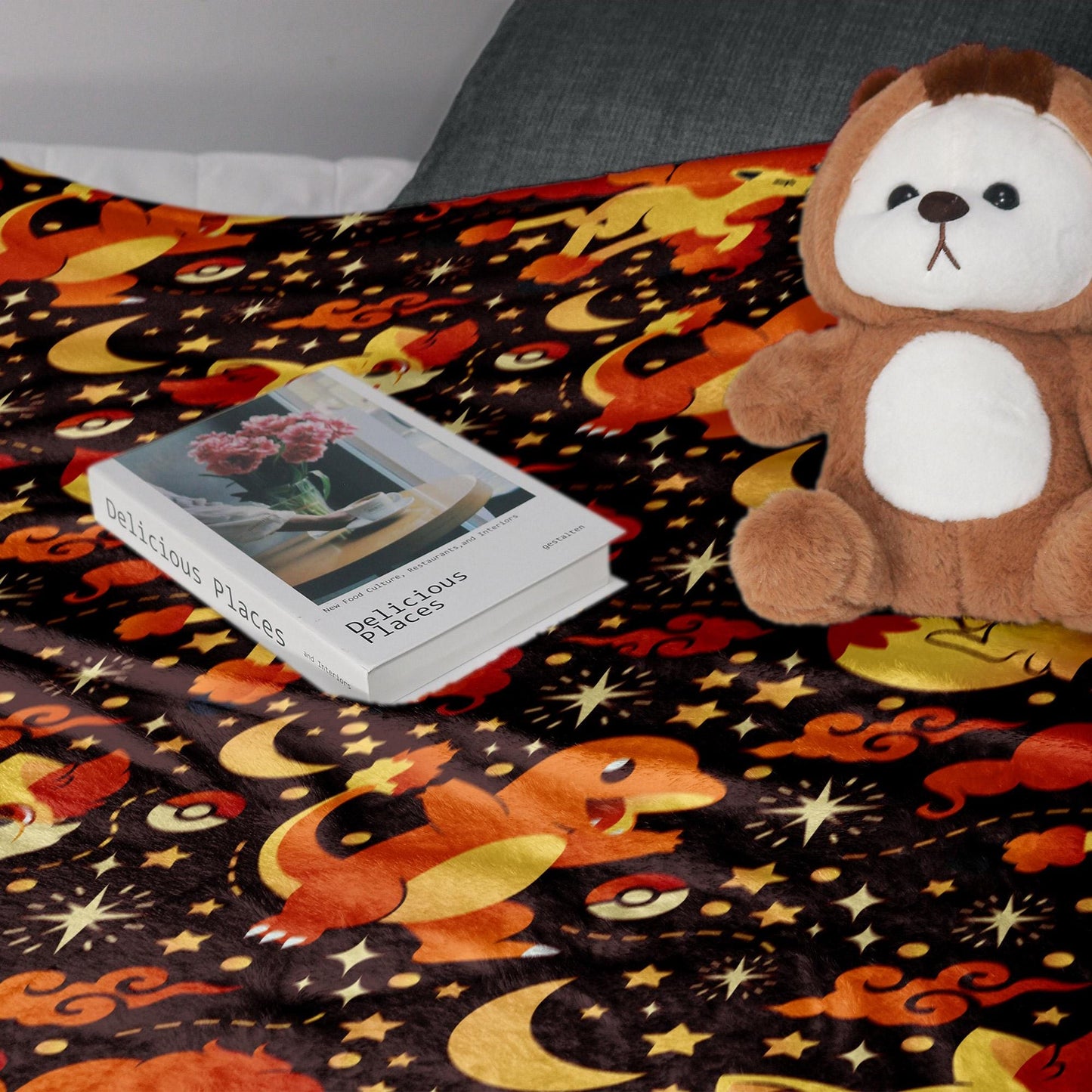 Charmander Fleece Blanket Home Decor Fire Fennekin Blanket Throw Blanket Cute Baby Blanket Charmander Blanket Gifts