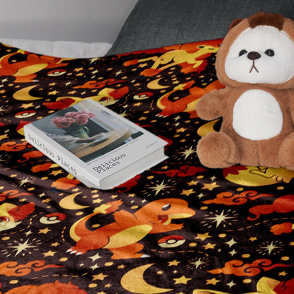 Charmander Fleece Blanket Home Decor Fire Fennekin Blanket Throw Blanket Cute Baby Blanket Charmander Blanket Gifts