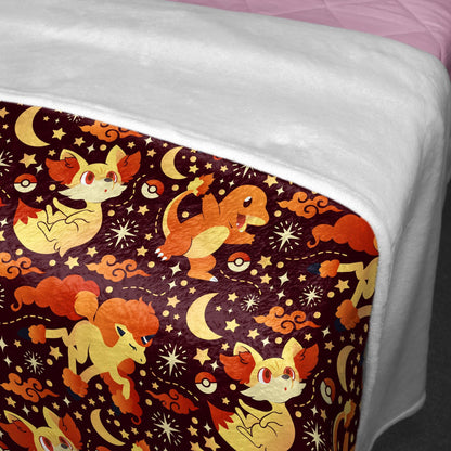 Charmander Fleece Blanket Home Decor Fire Fennekin Blanket Throw Blanket Cute Baby Blanket Charmander Blanket Gifts