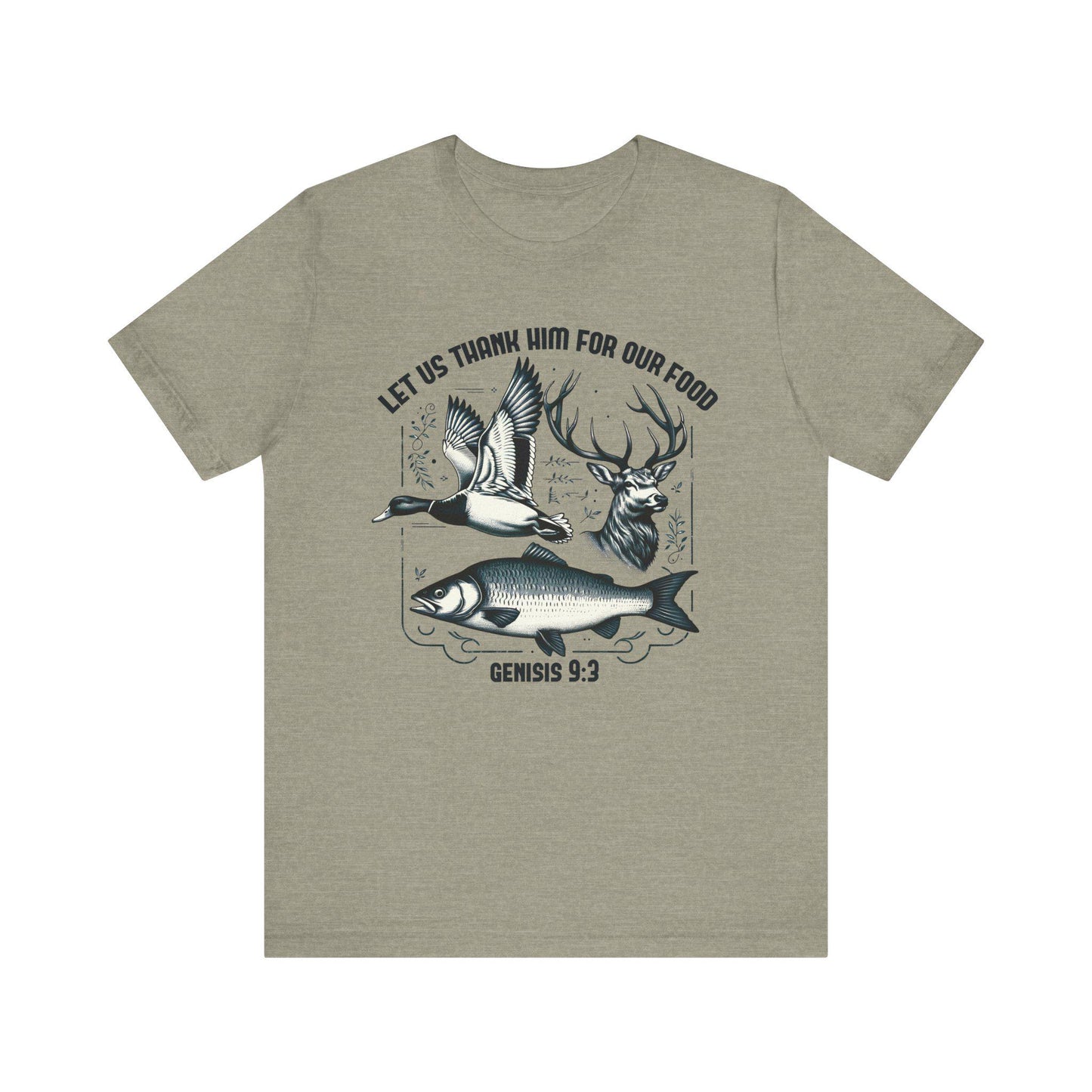 Thankful Hunter T-Shirt: Unisex Short Sleeve Tee