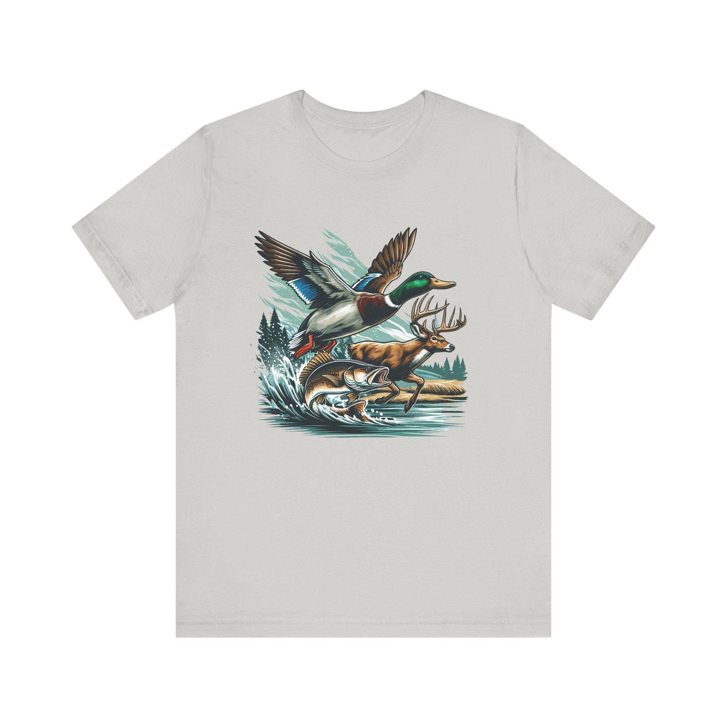 Wildlife Graphic Tee: Outdoorsy Hunter Fisherman Unisex Shirt