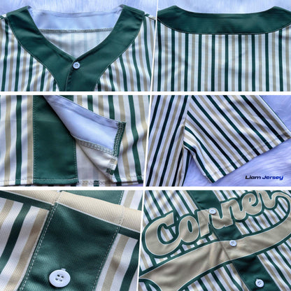 Custom Pinstripe Baseball Jersey, Personalized Team Name Number Logo, Blue Gold Shirt for Men Women Youth Kids, Baseball Softball Gift