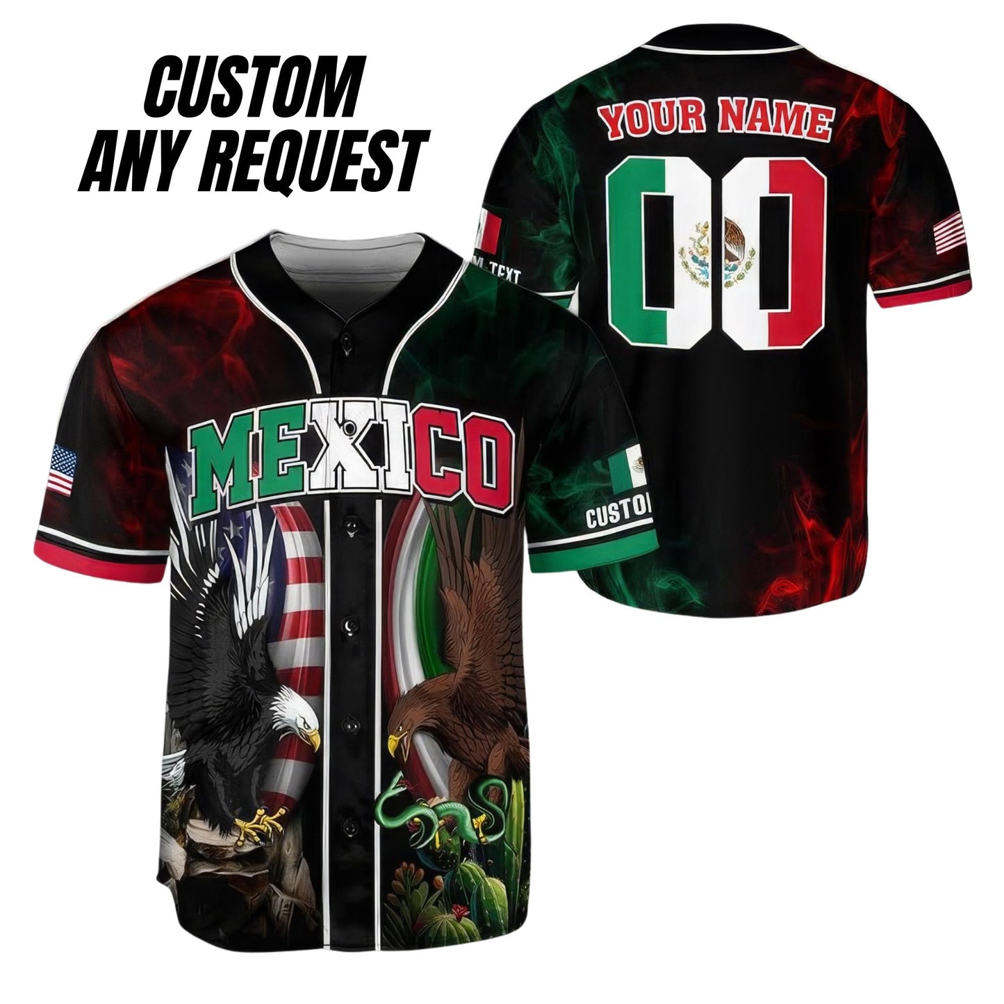 Personalized Baseball Jersey Mexico,Custom Team Name Number Mexican Jersey Shirt for Men Women Youth Kid Game Day Outfit For Mexico Fans B12