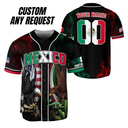Personalized Baseball Jersey Mexico,Custom Team Name Number Mexican Jersey Shirt for Men Women Youth Kid Game Day Outfit For Mexico Fans B12
