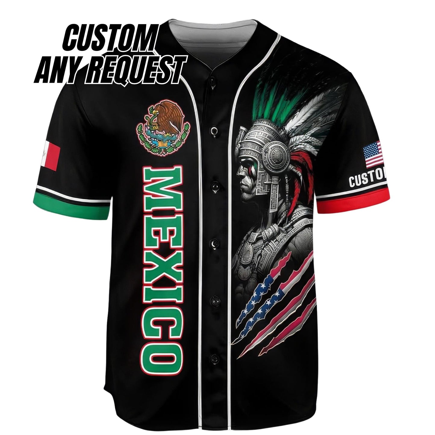 Personalized Baseball Jersey Mexico,Custom Team Name Number Mexican Jersey Shirt for Men Women Youth Kid Game Day Outfit For Mexico Fans B10