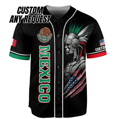 Personalized Baseball Jersey Mexico,Custom Team Name Number Mexican Jersey Shirt for Men Women Youth Kid Game Day Outfit For Mexico Fans B10