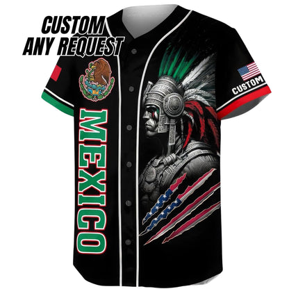 Personalized Baseball Jersey Mexico,Custom Team Name Number Mexican Jersey Shirt for Men Women Youth Kid Game Day Outfit For Mexico Fans B10