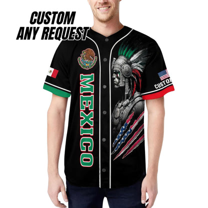 Personalized Baseball Jersey Mexico,Custom Team Name Number Mexican Jersey Shirt for Men Women Youth Kid Game Day Outfit For Mexico Fans B10