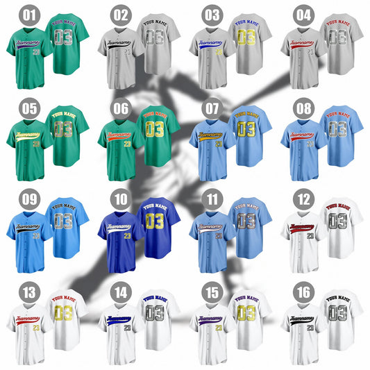 Custom Glitter Baseball Jersey: Personalized Stitched Name & Number