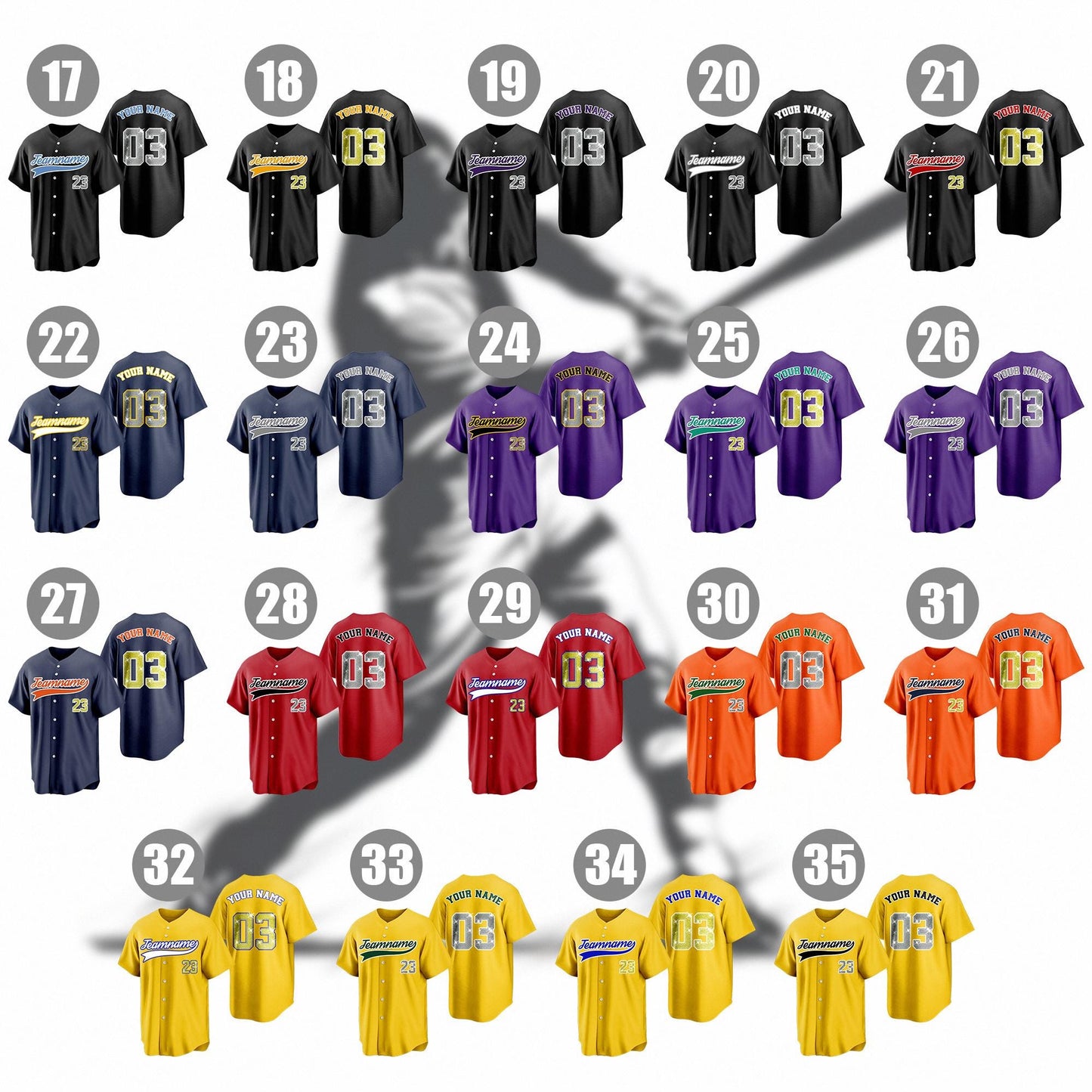 Custom Glitter Baseball Jersey: Personalized Stitched Name & Number