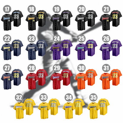 Custom Glitter Baseball Jersey: Personalized Stitched Name & Number