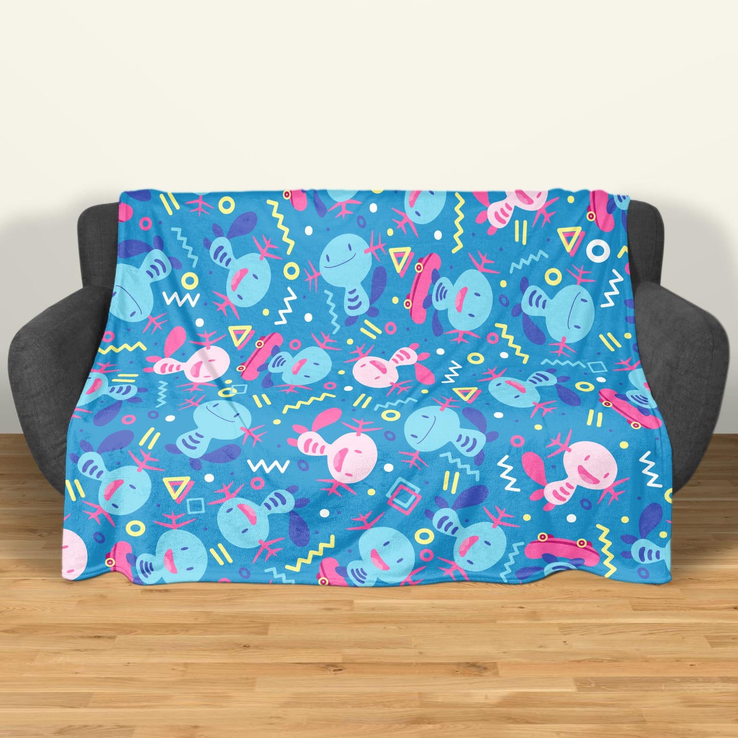Wooper Fleece Blanket Home Decor Throw Blanket Bedroom Decor Baby Blanket Cute Wooper Blanket Gifts