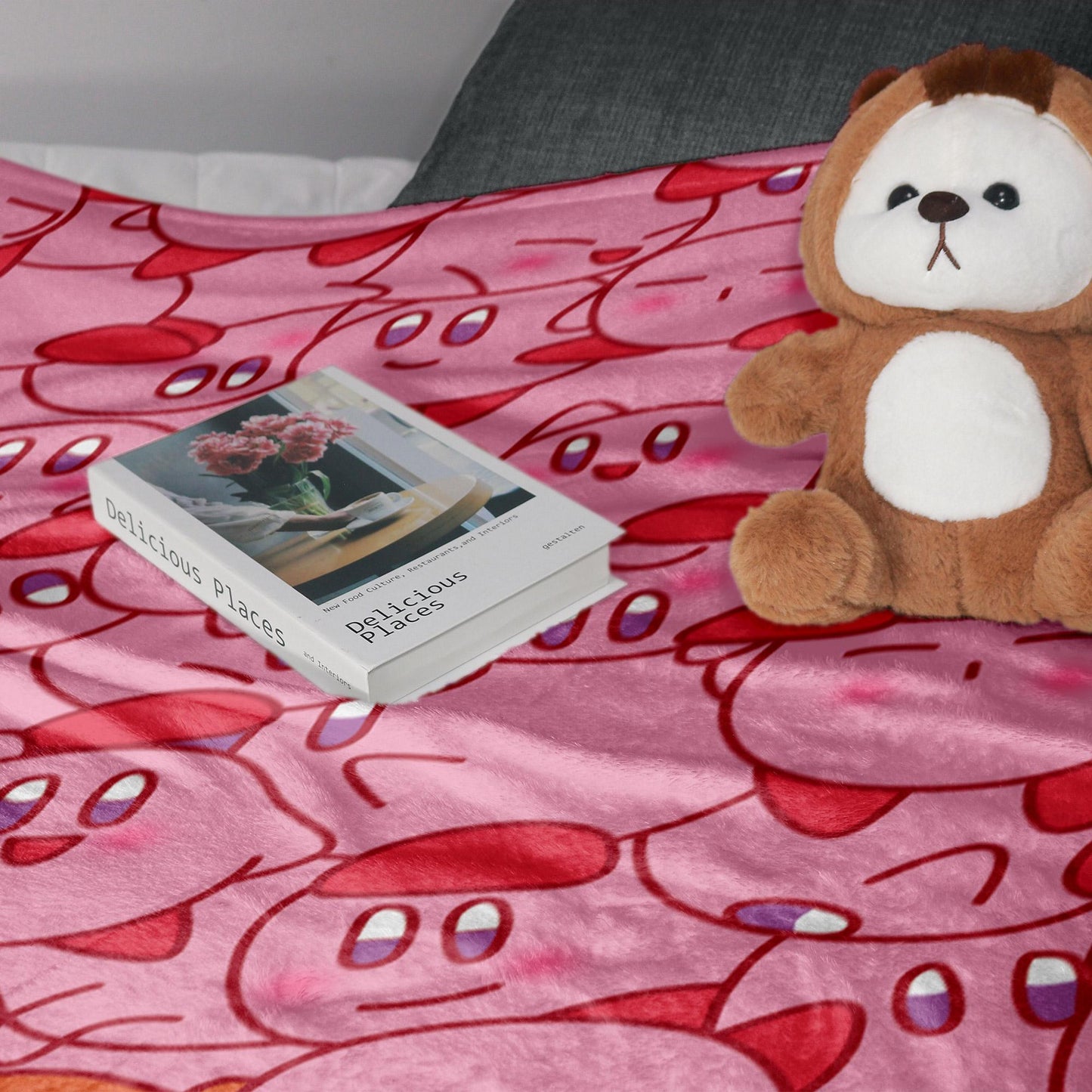 Kirby Fleece Blanket Home Decor Throw Blanket Bedroom Decor Baby Blanket Cute Kirby Blanket Gifts