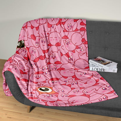 Kirby Fleece Blanket Home Decor Throw Blanket Bedroom Decor Baby Blanket Cute Kirby Blanket Gifts