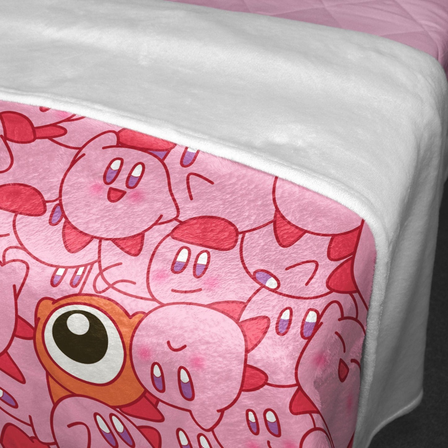 Kirby Fleece Blanket Home Decor Throw Blanket Bedroom Decor Baby Blanket Cute Kirby Blanket Gifts