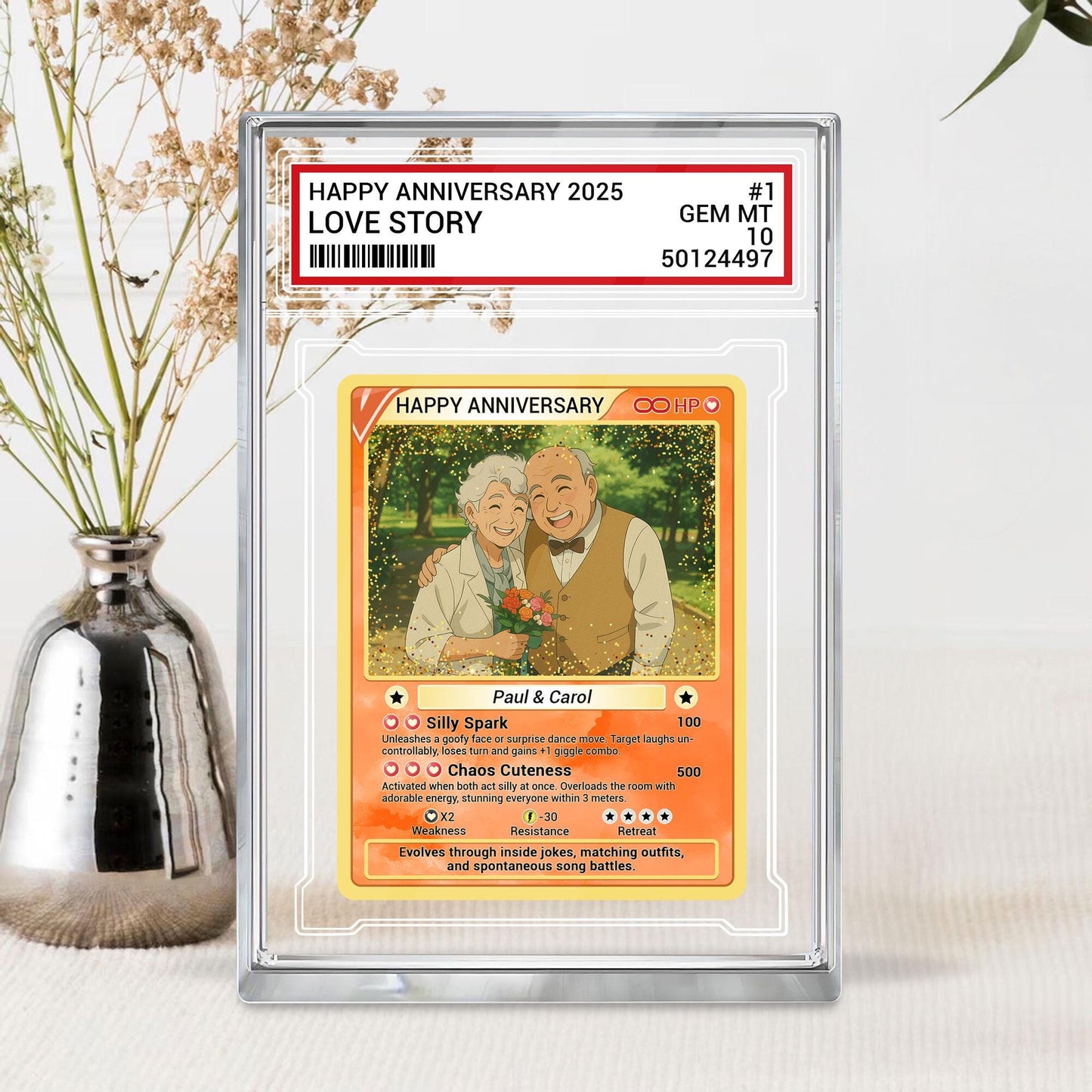 Personalized Couple Love 2D Acrylic Block, Custom Photo Anime Themed Gift, Love Card Gift, Engagement Gift, Anniversary Gift for Him