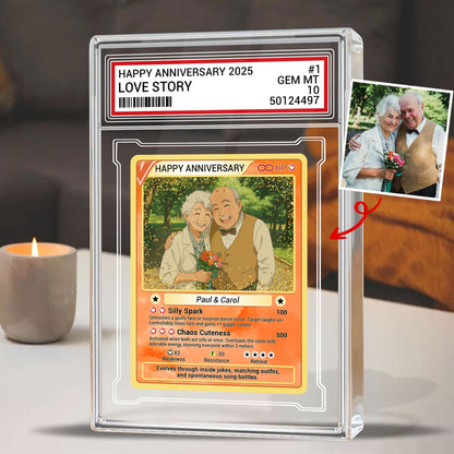 Personalized Couple Love 2D Acrylic Block, Custom Photo Anime Themed Gift, Love Card Gift, Engagement Gift, Anniversary Gift for Him