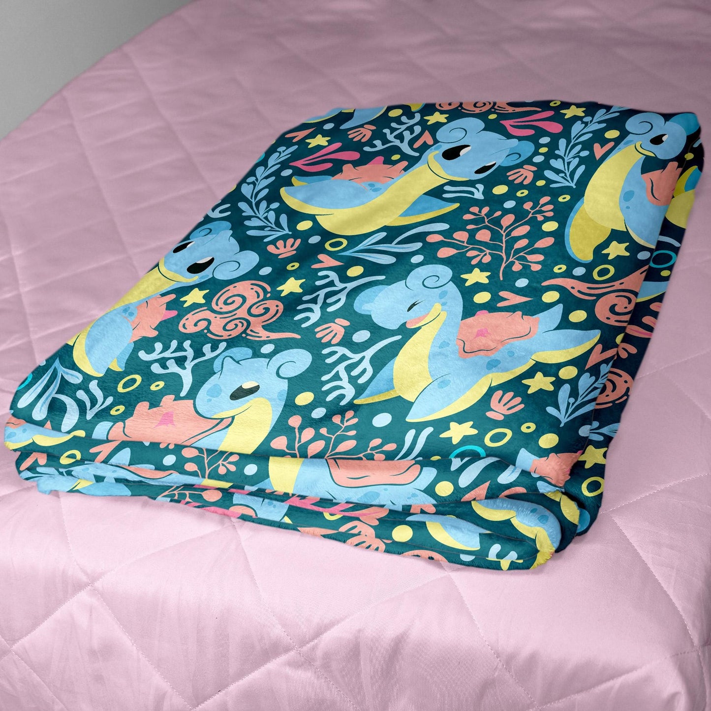Lapras Fleece Blanket Home Decor Throw Blanket Bedroom Decor Baby Blanket Cute Lapras Blanket Gifts