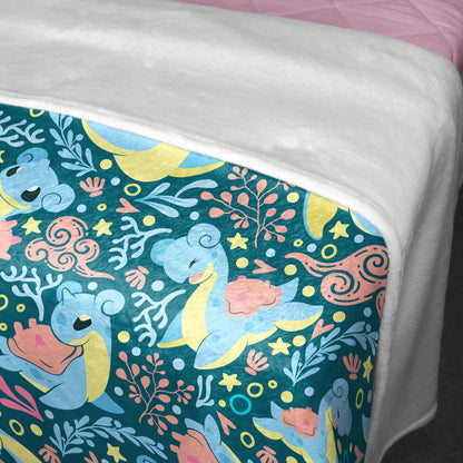 Lapras Fleece Blanket Home Decor Throw Blanket Bedroom Decor Baby Blanket Cute Lapras Blanket Gifts