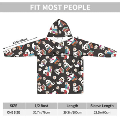 Booooooks Adult Blanket Hoodie please read description reader gift, comfy hoodie