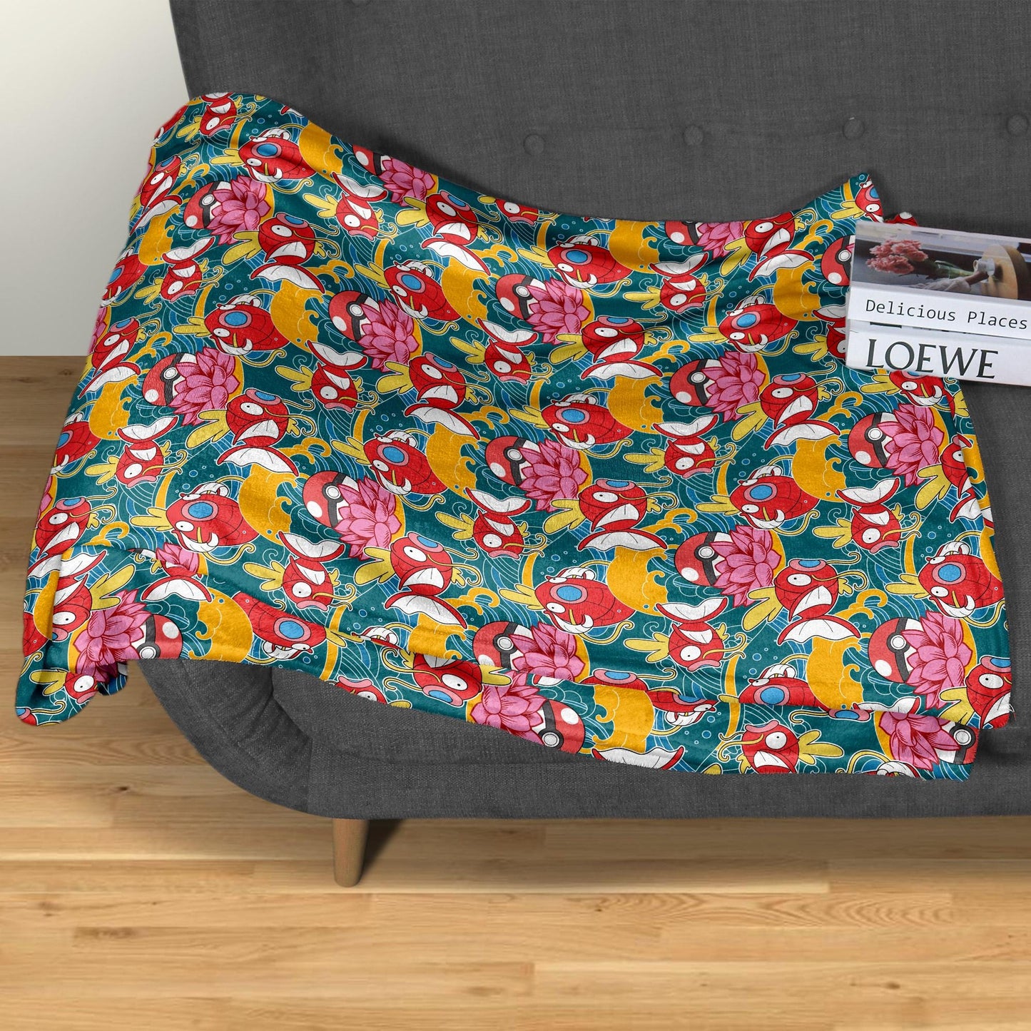Magikarp Fleece Blanket Home Decor Throw Blanket Tropical Blanket Cute Baby Blanket Magikarp Blanket Gifts