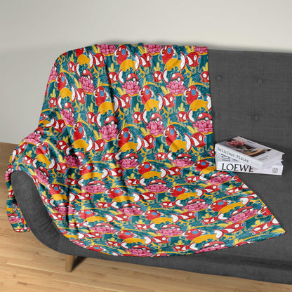 Magikarp Fleece Blanket Home Decor Throw Blanket Tropical Blanket Cute Baby Blanket Magikarp Blanket Gifts