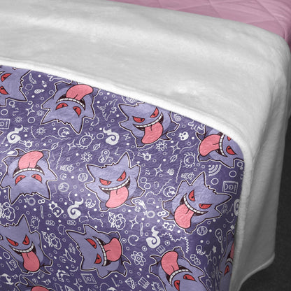 Gengar Fleece Blanket Home Decor Throw Blanket Bedroom Decor Baby Blanket Cute Ghost Gengar Blanket Gifts