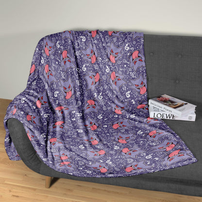 Gengar Fleece Blanket Home Decor Throw Blanket Bedroom Decor Baby Blanket Cute Ghost Gengar Blanket Gifts