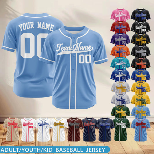 Custom Baseball Jersey Personalized Embroidered Name Number Game Day Outfit Team Uniform Christmas Jerseys Gifts for Men Women Kids Fans