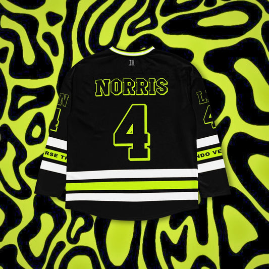 Racing-Inspired Oversized Jersey, Streetwear Racing Hockey Jersey with Vibrant #4 Graphics