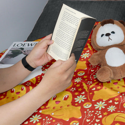 Chikorita Fleece Blanket Home Decor Throw Blanket Bedroom Decor Baby Blanket Cute Chikorita Blanket Gifts