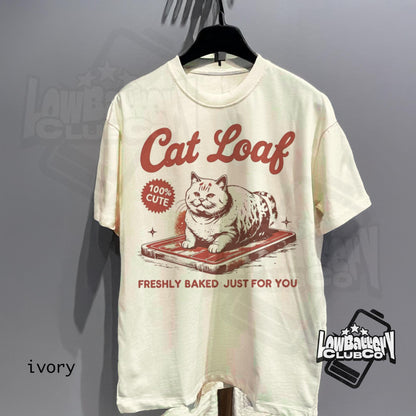 Funny Cat Loaf Tee, Cute Sarcastic Cat Shirt, Vintage Meme Graphic T-Shirt, Quirky Gift for Cat Lovers