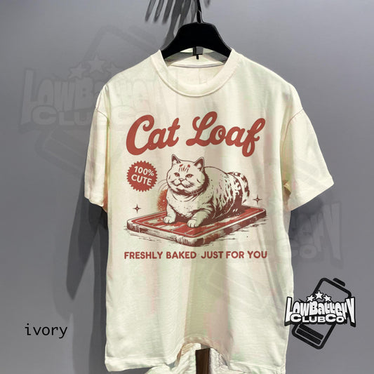 Funny Cat Loaf Tee, Cute Sarcastic Cat Shirt, Vintage Meme Graphic T-Shirt, Quirky Gift for Cat Lovers