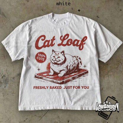 Funny Cat Loaf Tee, Cute Sarcastic Cat Shirt, Vintage Meme Graphic T-Shirt, Quirky Gift for Cat Lovers