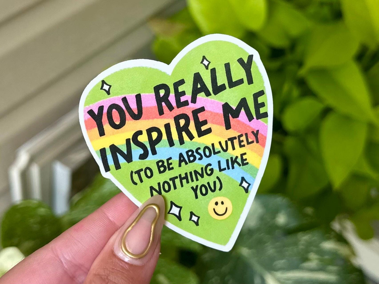 You Really Inspire Me To Be Nothing Like You Waterproof Sticker, Mental Health Stickers, Handdrawn Art, Bestfriend Gifts, Anxiety